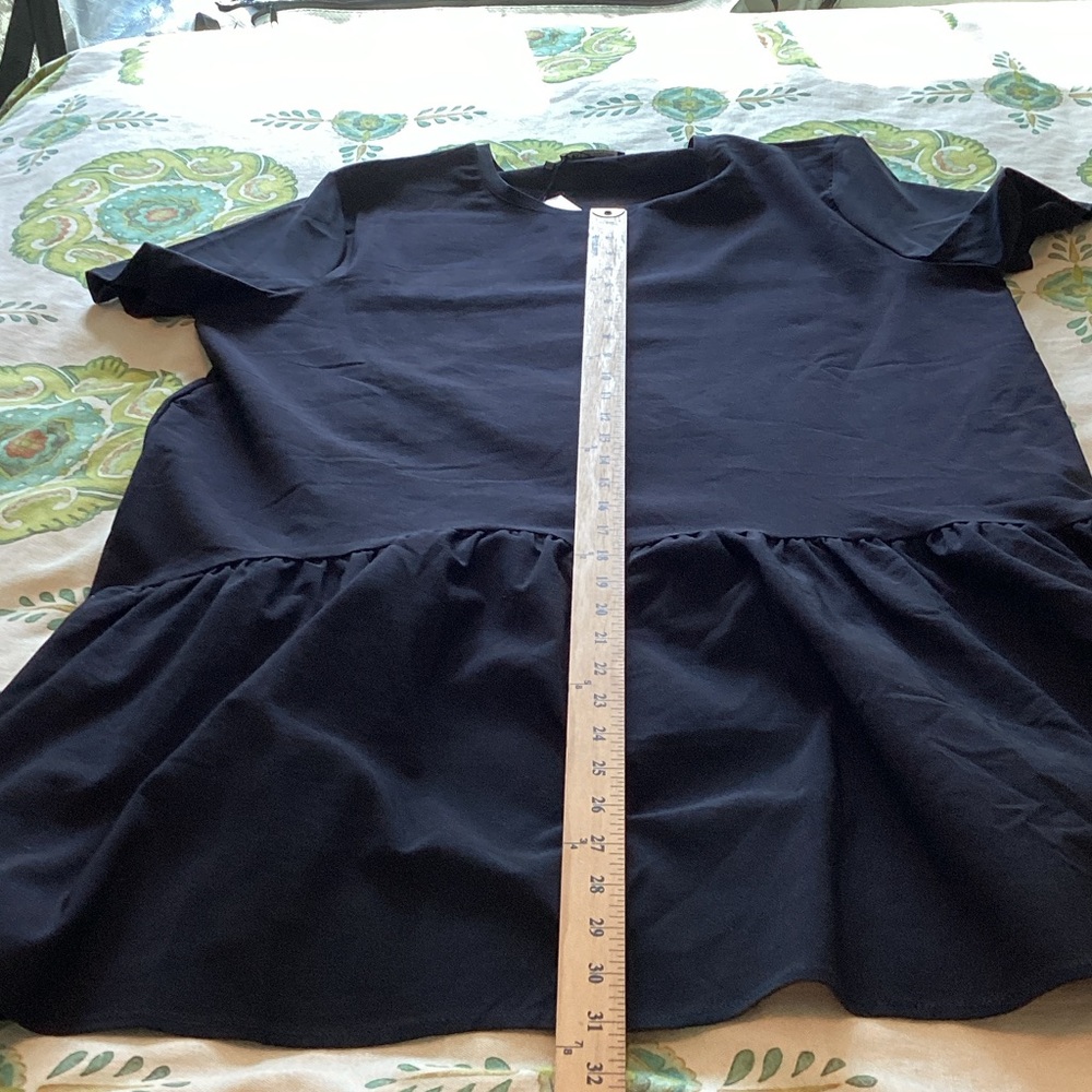 Zara Black Drop Waist Dress L NWT - Picture 7 of 8